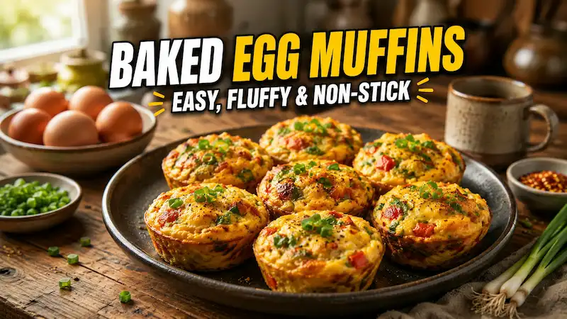 Easy Baked Egg Muffins Recipe (Desi Style) | Egg Sheg