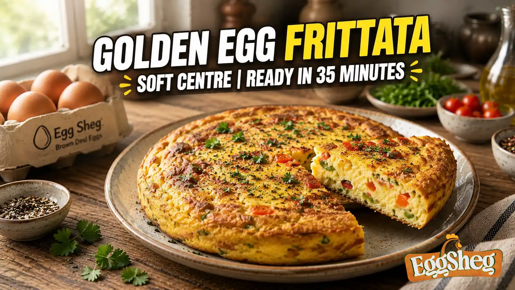 Golden Egg Frittata Recipe, Soft Centre | Egg Sheg